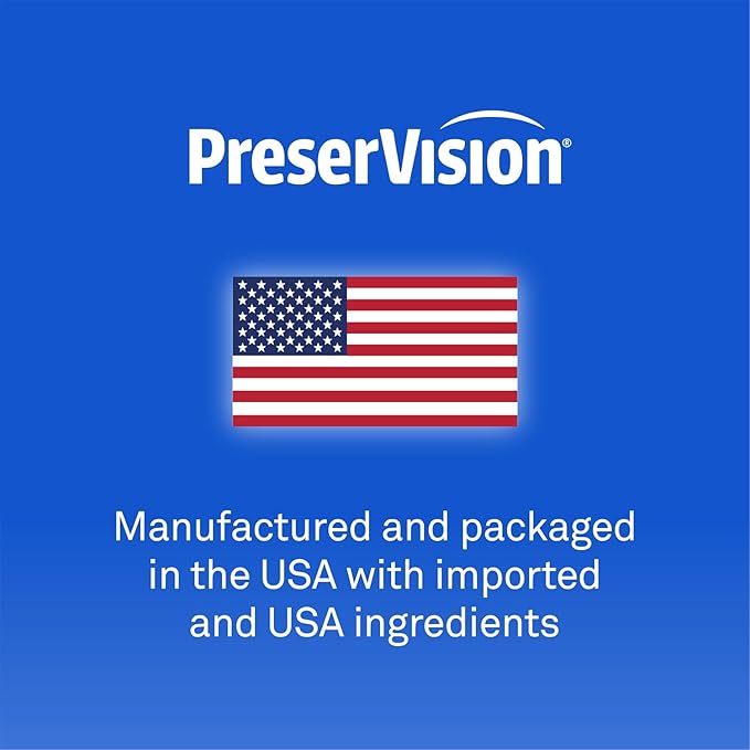 PreserVision AREDS3 Eye Vitamins #1 Eye Doctor Recommended Brand AREDS2 Formula with Additional 8 B-Vitamin Complex Promotes Healthy Cellular Eye Function* 3-in-1 Macular Supplement 160 Softgels