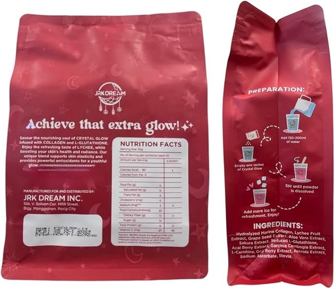 Generic 20 Sachets Crystal Glow Lychee Drink by JRK Dream