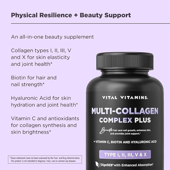 Vital Vitamins Age Defying Bundle: Multi-Collagen Plus Brain Booster Plus NAD+