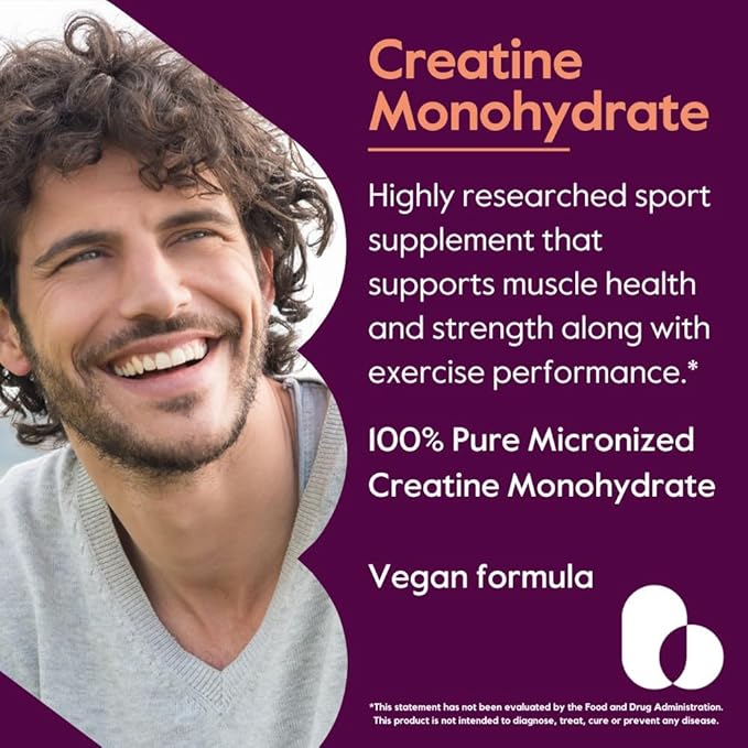 BESTVITE Creatine Monohydrate 750mg (240 Vegetarian Capsules) - Micronized - No Stearates - Vegan - Non GMO - No Gelatin - Gluten Free - Creatine Capsules