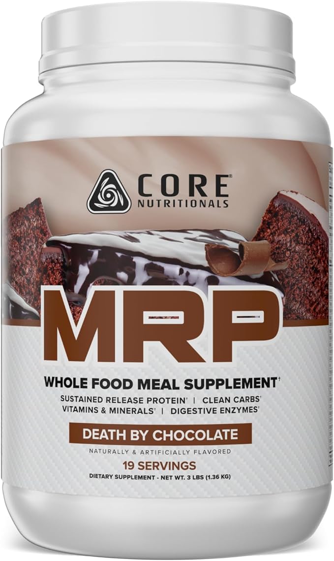 Core Nutritionals MRP Full Spectrum Meal Replacement | Whey Protein Blend + Low Glycemic Carb Blend | 27g Protein | 3 Pound (Death by Chocolate)