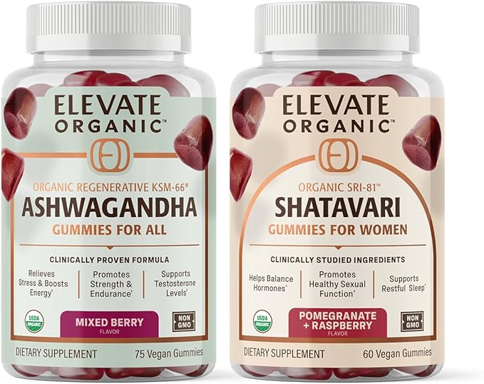 Regenerative Fermented KSM-66 Ashwagandha and SRI-81™ Shatavari Vegan Gummies