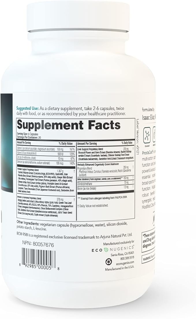 EcoNugenics Ultimate Prostate Health Supplement Bundle – Includes 120 Capsules of ProstaCaid and 270 Capsules of Pectasol-C Modified Citrus Pectin - Immune Function &amp Prostate Support for Men