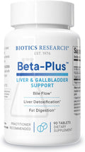 Biotics Research Beta-Plus™ Nutritional Ox Bile Salts Digestive Enzymes Supplement for Bile Production for No Gallbladder-Supports Overall Liver Function Aids Fat Digestion Supplies Betaine 90 Tabs