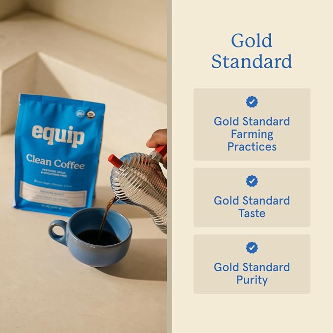Equip Foods Prime Protein Powder Vanilla &amp Gold Standard Clean Coffee
