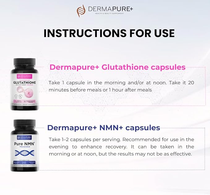 Dermapure Glutathione Whitening Pills 2-in-1 600mg with Rose Oil Extract – Skin Lightening &amp Deodorant Supplement - Dark Spots Acne Scars &amp Hyperpigmentation – Made in USA 60 Capsules (1 Pa