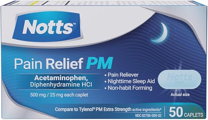 AXIV VroZzz Melatonin Gummies + Notts PM Acetaminophen Caplets Liquid Formula Value Bundle