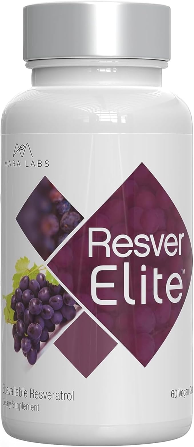 Mara Labs ResverElite | Bioavailable Resveratrol | Vegan No Fillers and Non-GMO | 60 Vegan Capsules