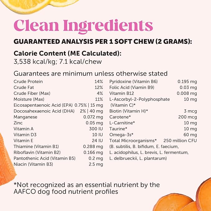 Multivitamin Puppy Treats - Essential Dog Supplements &amp Vitamins for Learning and Cognitive Development- Probiotics Omega Fish Oil for Health Heart &amp Immunity - Dog Health Supplies