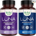 Nested Naturals Luna Sleep Aid Bundle | Luna &amp Luna Melatonin-Free Sleeping Pills with Natural Ingredients Melatonin Valarien &amp More (120 Count)