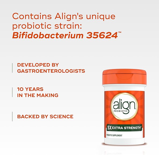 Align Probiotic Extra Strength Probiotics for Women and Men Probiotics for Men Probiotic Capsules have 5X CFUs 42 Capsules