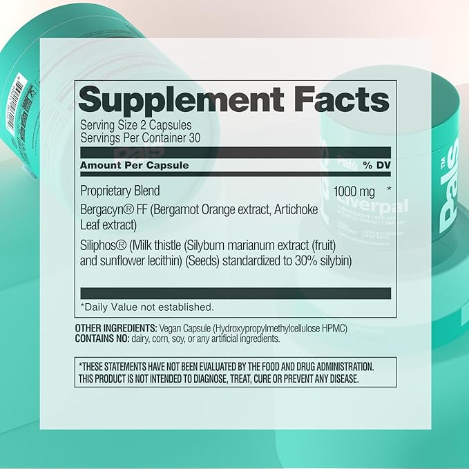 Liver Cleanse Detox &amp Repair Vitamins with Artichoke &amp Silymarin 1000mg Liverpal Comprehensive Milk Thistle Liver Support Supplement for Optimal Health Digestion &amp Immunity Vegan Capsul