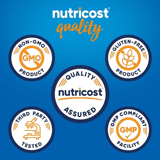 Nutricost Grass-Fed Whey Protein Concentrate (Unflavored) 5LBS - Undenatured Non-GMO Gluten Free