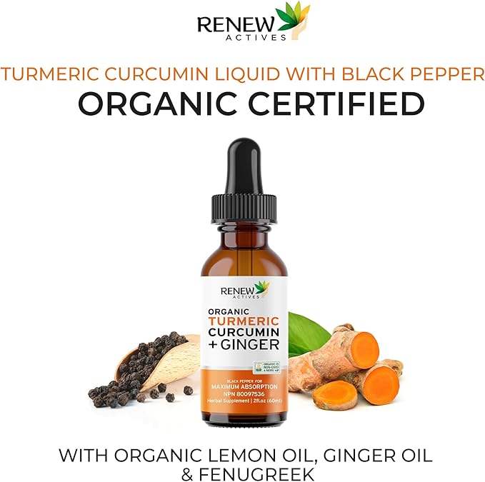 Renew Actives Turmeric Liquid Extract with Ginger &amp Lemon Oil