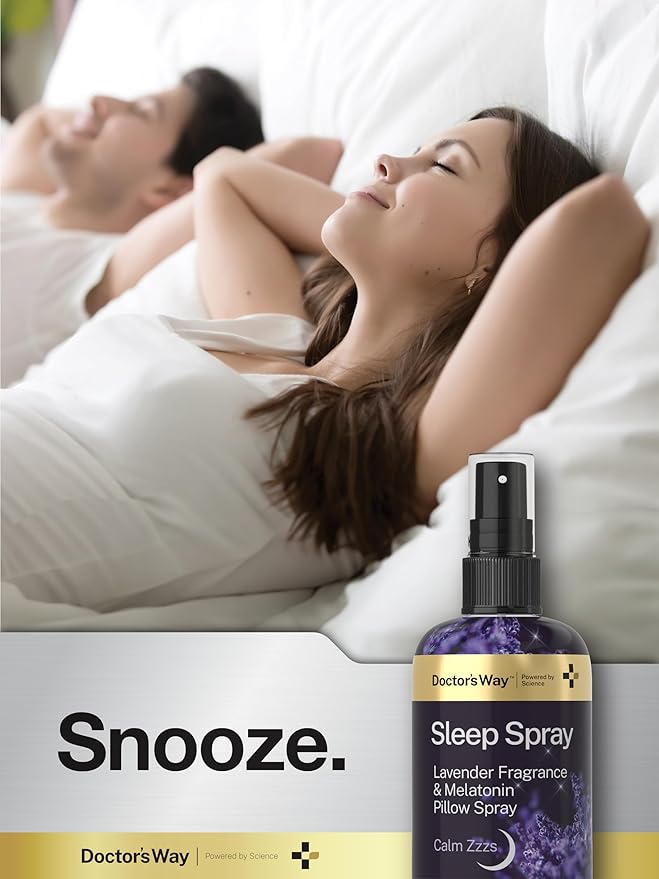 Doctor's Way Sleep Spray 8 fl oz | 3 Pack | with Lavender &amp Melatonin | Fragrance Pillow Spray | Non-GMO Gluten Free Paraben Free