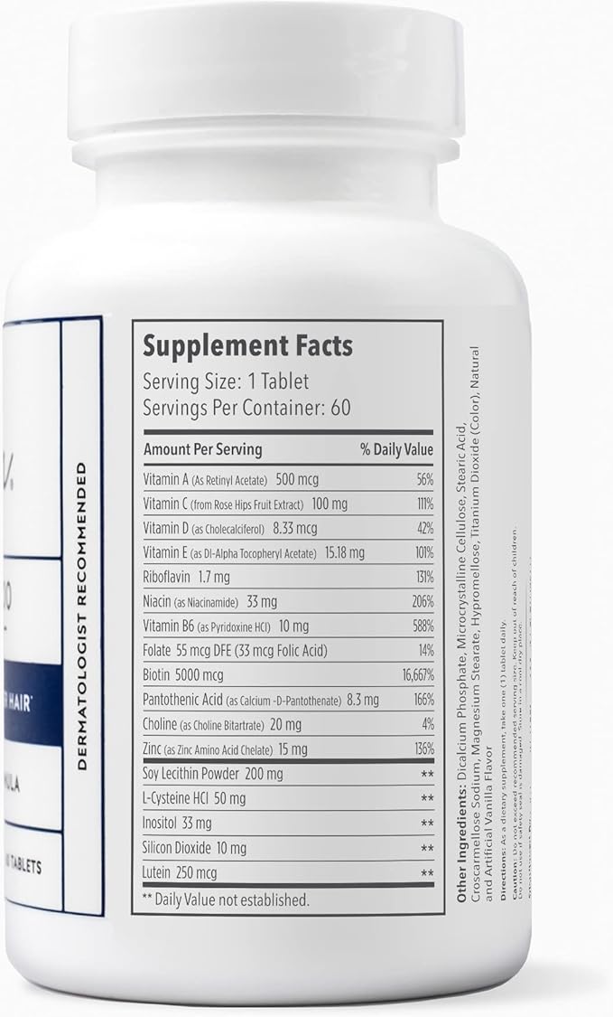 Elon Matrix 5000 Complete Multivitamin — Skin Hair and Nail Growth Vitamins — Healthy Hair Growth Vitamins for Women &amp Men — 5000Mcg Biotin Supplement Pack of 2 (120 Day Supply)