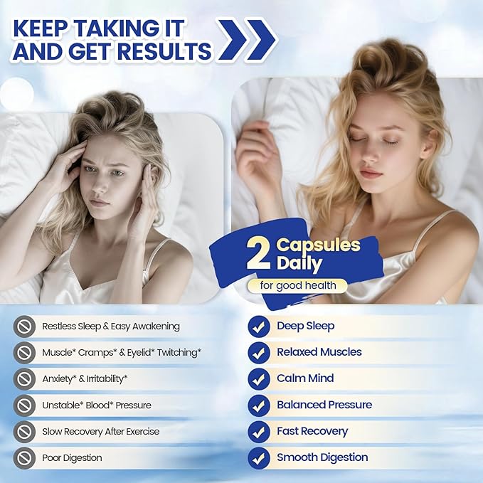 Magnesium Complex 1000mg – 8 Forms of Elemental Magnesium for Superior Absorption – Supports Muscle Recovery Bone Health &amp Nervous System Function – Non-GMO 90 Capsules