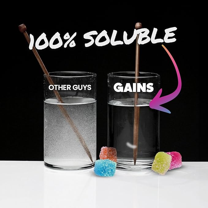Gains in Bulk Instantized Creatine Monohydrate for Women and Men Soluble Pre Workout Powder Supports Muscle Building Strength and Performance Bodybuilding Supplements Sour Gummy 30 Servings