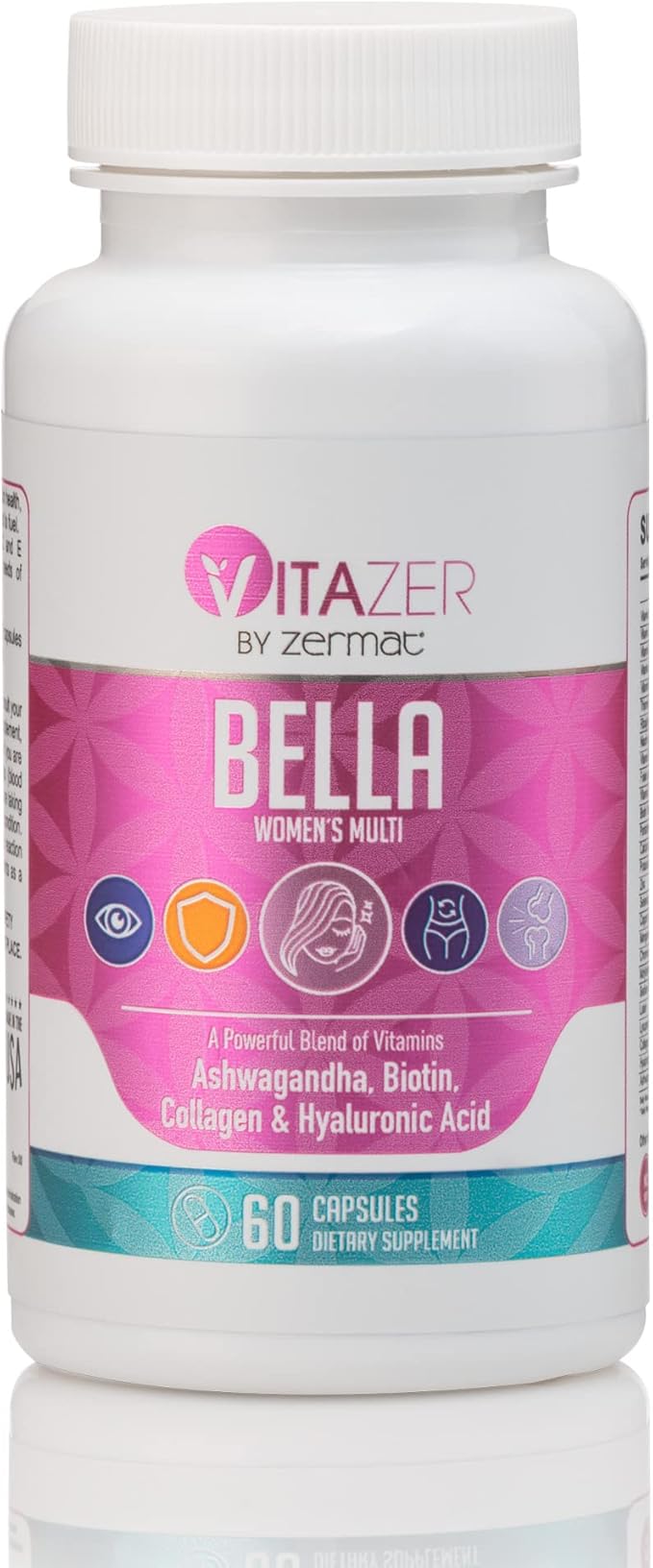 Zermat Multivitamin for Women Vitazer Bella Women's Multi Live a Healthier Life 60 Capsules.