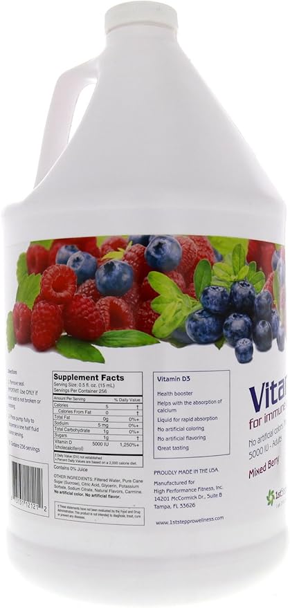 1st Step for Energy Liquid Vitamin D3 Mixed Berry 1 Gallon