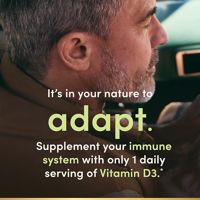 Nature's Bounty Vitamin D3 5000 IU Softgels Rapid Release Immune Support Vitamin D Supplements 240 Ct (Pack of 2)