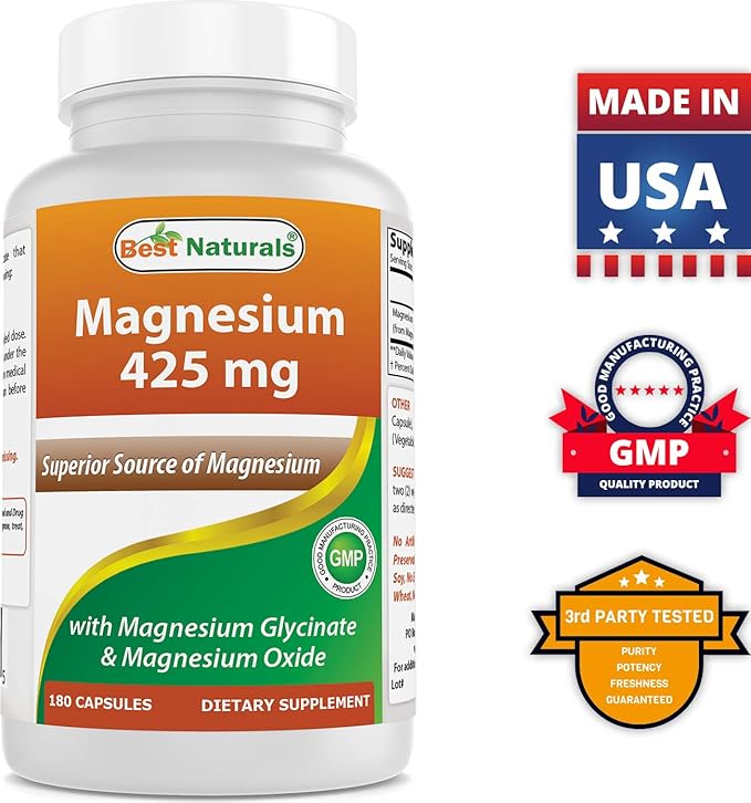 Best Naturals CoQ10 600 mg &amp Magnesium Glycinate 425 mg