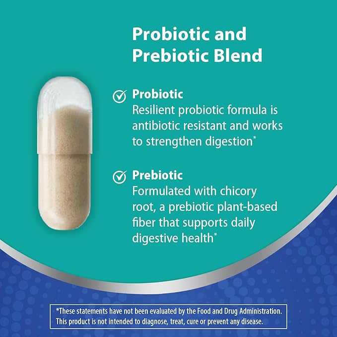 Florastor Select Pro+Pre Daily Probiotic and Prebiotic Supplement for Women and Men Boosts Good Bacteria Saccharomyces Boulardii CNCM I-745 (30 Capsules) (Pack of 1)