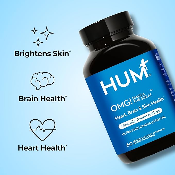HUM Daily Wellness Essentials Bundle – Dream Team Magnesium + OMG! Omega The Great + Here Comes The Sun Vitamin D3