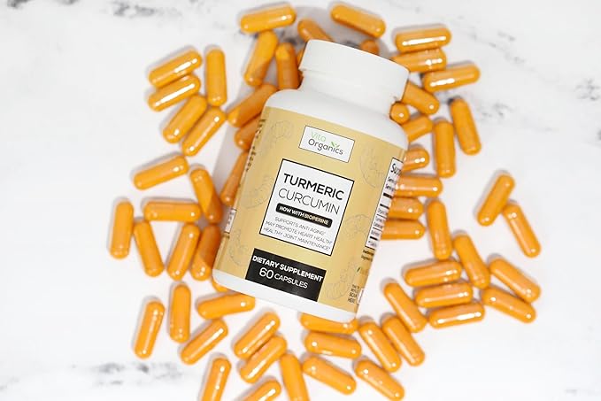 Turmeric Curcumin 1300mg - Extra‑Strength Joint &amp Inflammation Support - High Absorption with Black Pepper Extract - 95% Curcuminoids Joint Support Supplement - 60 Capsules