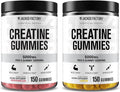 Jacked Factory Creatine Monohydrate Gummies 5g Daily Dose (1g per Gummy) - Creatine Gummy for Men and Women Vegan-Friendly Travel-Friendly Third-Party Tested - 150 Gummies Watermelon &amp Lemon