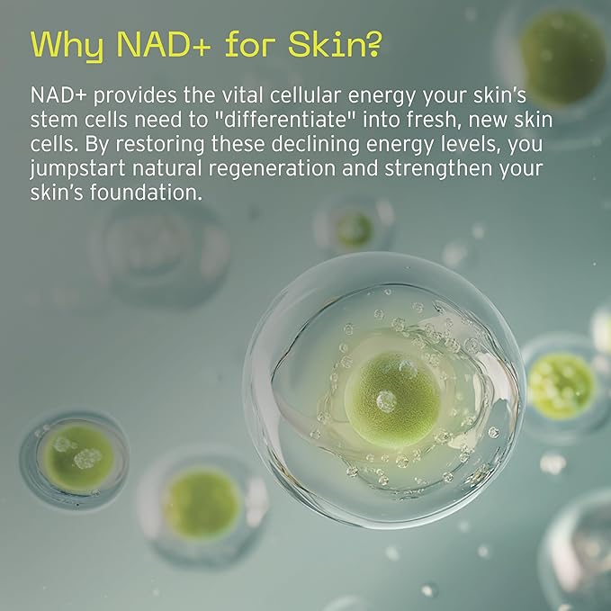 Aramore NAD+ Cell Energizing Skin Care Treatment with Proprietary NAD+ Precursor Complex Clinically Proven to Target 12 Signs of Aging - 15ml