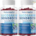 Natures Aid Glucosamine Chondroitin Gummies with MSM &amp Elderberry Extra Strength - Joint Support Antioxidant Immune Support Supplement for Adults Men &amp Women.(2 Pack)