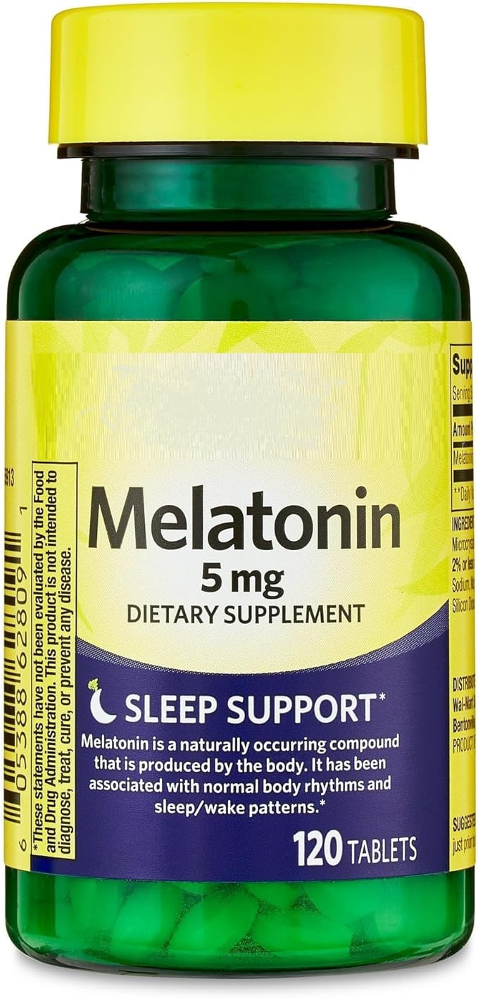SEDLAV Melatonin Tablets Dietary Supplement 5 mg 120 Count Sticker