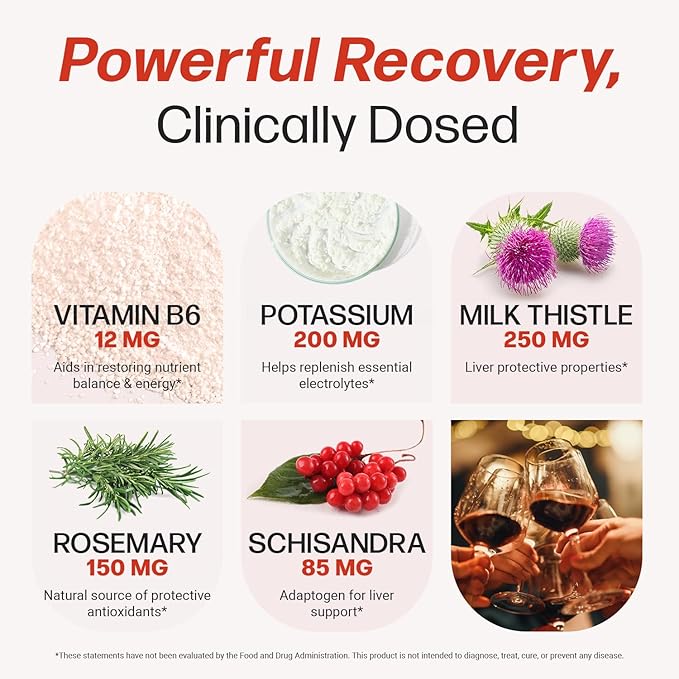 Life Happns Liver Support &amp Recovery Supplement for Adults – Doctor-Formulated with Milk Thistle Schizandra Rosemary B6 &amp Electrolytes for Natural Detox Pathways Hydration &amp After-Part