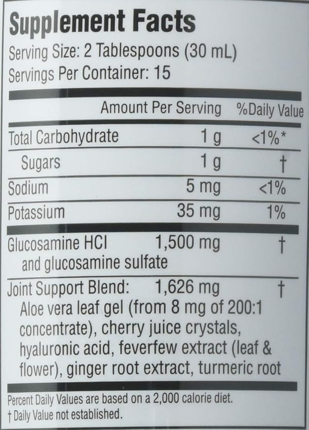 Glucoflex Joint Lube Glucosamine Liquid Cherry Flavor 16 oz (Pack of 4)
