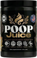 Poop Juice 5-in-1 Daily Fiber Supplement Powder - Bloat &amp Poop Relief - Prebiotic Probiotic Postbiotic Digestive Enzymes L-Glutamine - GLP-1 Support - Sugar-Free Georgia Peach Mango (30 Servin