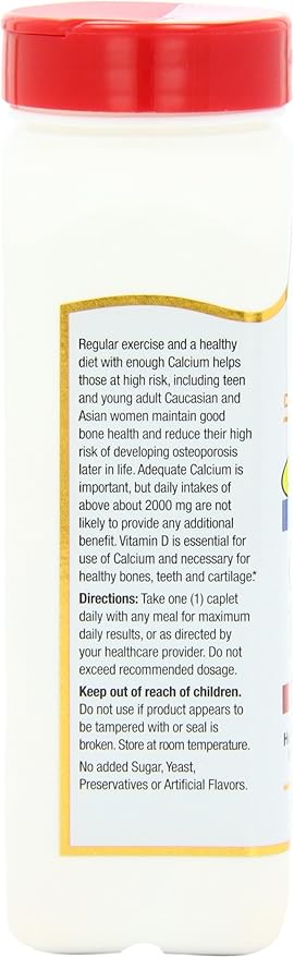 21st Century Calcium 1000mg Plus Vitamin D 90 Tablets (Pack of 4)