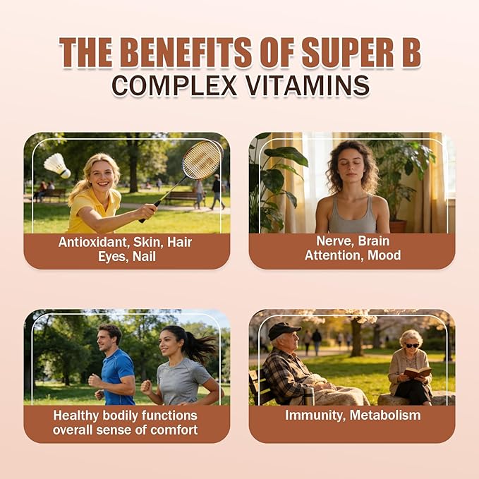 Nuvel Vitamin B Complex Drops with B12 B1 B6 5-in-1 Vitamin B Liquid Supplement for Daily Wellness