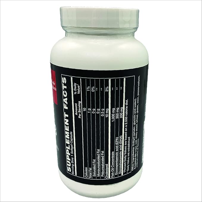 TOUGH-N-TONE Super Omega-3 High Potency Omega-3 Fish Oil with 300mg of EPA and 200mg of DHA