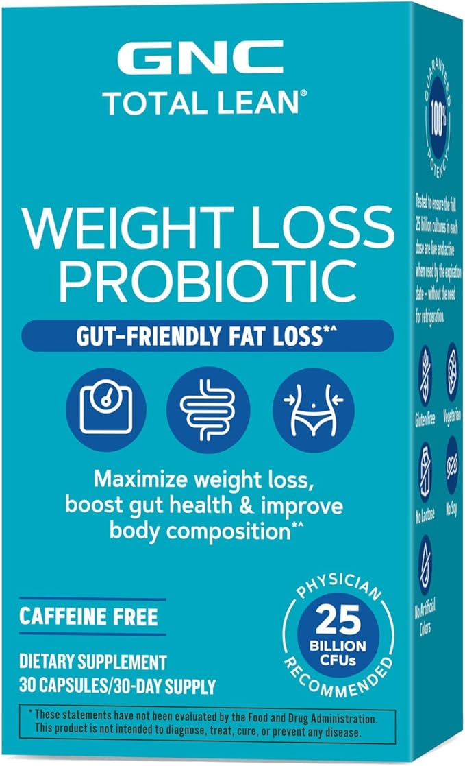GNC Total Lean Weight Management Probiotic | Boost Gut Health and Body Composition 30 Capsules