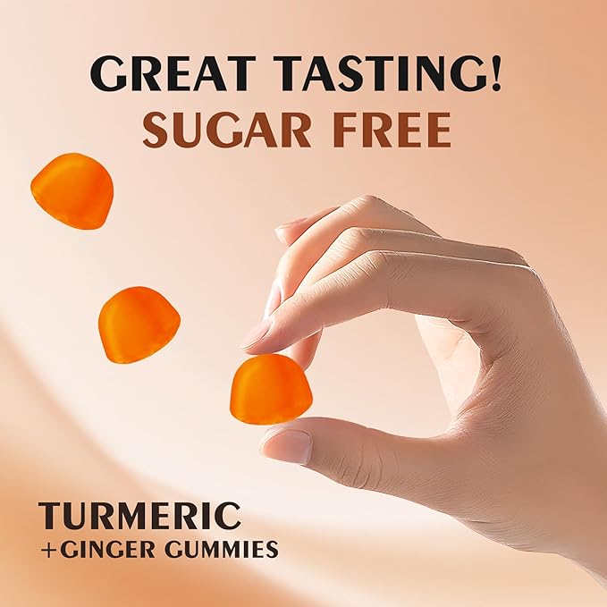 Turmeric Gummies Joint &amp Muscle Relief + Immune Support Natural Pineapple Flavor Non-GMO Gluten-Free 90 Gummies