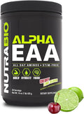NutraBio Alpha EAA - All-Day Amino Acids for Muscle Growth and Hydration - Essential Amino Acids with Nootropics &amp Adaptogens- Full Spectrum EAA BCAA Powder - 30 Servings - Cherry Lime Slush