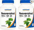 Nutricost Resveratrol 700mg 120 Vegetable Capsules - 50% Trans-Resveratrol (2 Bottles)