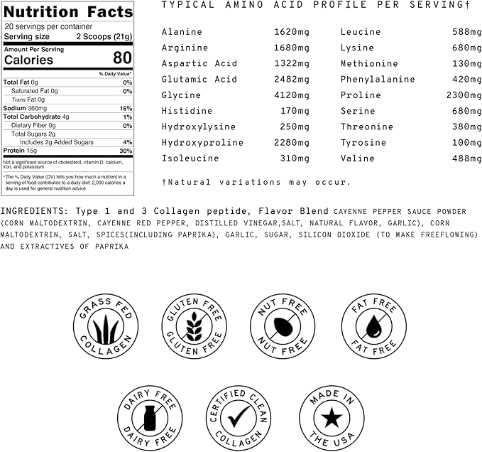 Meal Boosters Savory Protein Powder Supplement | 15–20g Complete Protein Meal Enhancer for Cooking &amp Prep | Collagen Peptides for Gut Joint &amp Support | Keto Friendly Gluten Free (Classic Buf