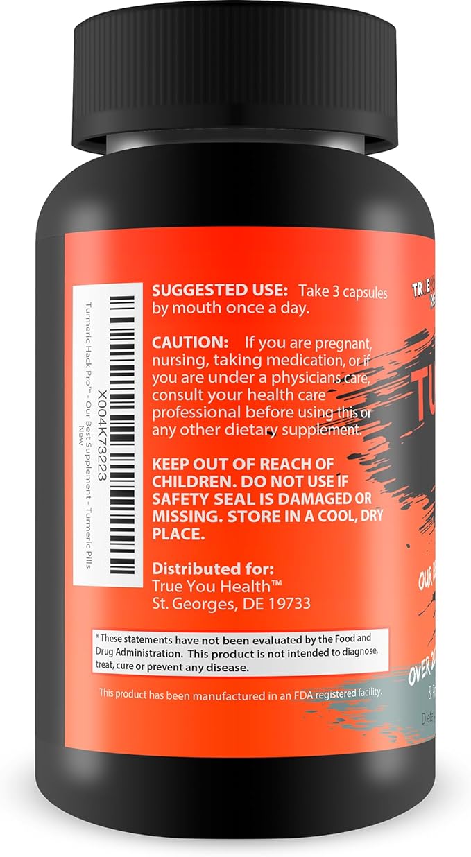 Turmeric Hack Pro - Our Best Super High Absorption Turmeric Curcumin With Black Pepper Cinnamon Ginger Berberine &amp More! Extra Strength Turmeric And Cinnamon Hack Turmeric Trick Turmeric Supple