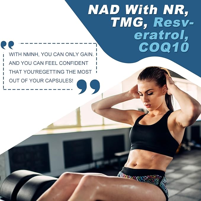 500mg NMNH NMN Supplement Alternative with NR TMG Resveratrol COQ10 NAD Supplement Anti Aging Energy Boost NAD+ Levels 60 Capsules