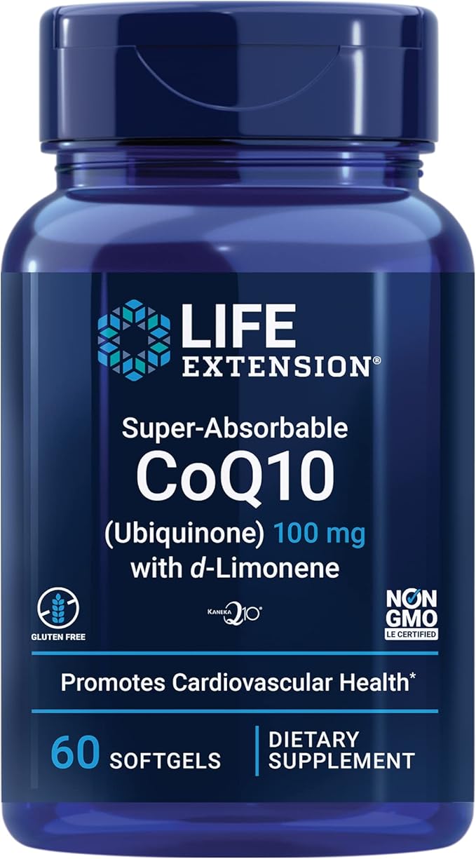 Life Extension CoQ10 60 Softgels and Vitamin D3 5000 IU 60 Softgels Bundle