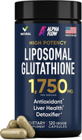 Liposomal Glutathione Supplement 1000MG + 750MG- Glutathione Liposomal with VIT C + Phospholipid Antioxidant Complex - Liver Detox and Immune Support Supplement - 120 Caps - Powder&ampLiquid Alternat