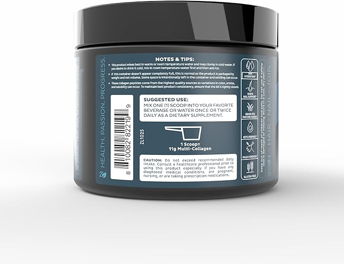 Zeal Naturals Hydrolyzed Collagen Peptides Powder 10g Protein | Grass-Fed Collagen for Women &amp Men | Essential Amino Acids | Hair Skin Nails Bone Health | 30 Servings Pure Chocolate