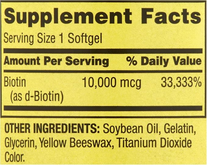 Spring Valley Biotin 10000 mcg 120 Count SoftGels Biotin for Hair Skin Nail Health Set with Basket Goods Store